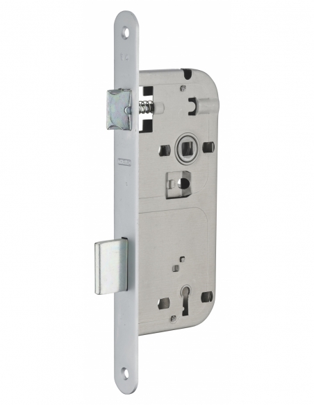 Serratura patent versione BR, asse 45 mm, interasse 90 mm, frontale cromato opaco, 1 chiave – THIRARD