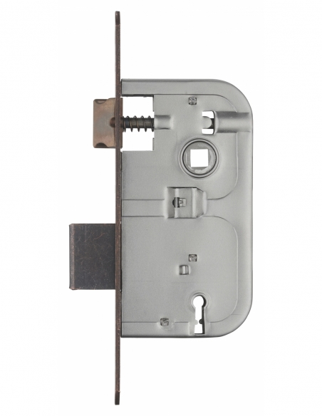 Serratura patent versione BR, asse 40 mm, interasse 70 mm, frontale bronzo, 1 chiave – THIRARD