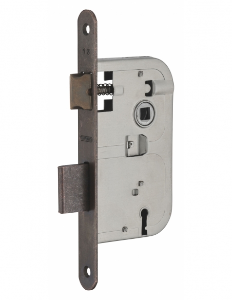 Serratura patent versione BR, asse 45 mm, interasse 70 mm, frontale bronzo, 1 chiave – THIRARD