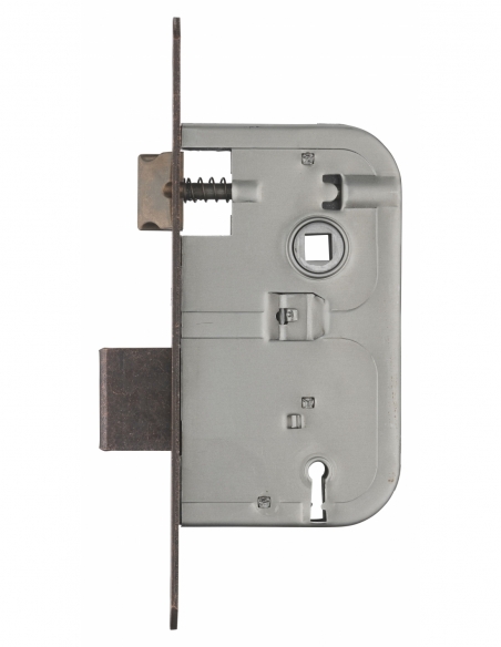 Serratura patent versione BR, asse 45 mm, interasse 70 mm, frontale bronzo, 1 chiave – THIRARD