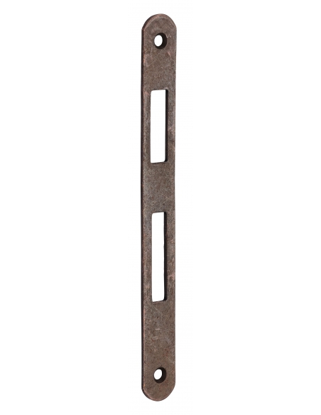 Serratura Patent da incasso 70mm x 45mm, reversibile, piastra tonda, richiamo 1/2 giro 1 chiave, bronzo - THIRARD