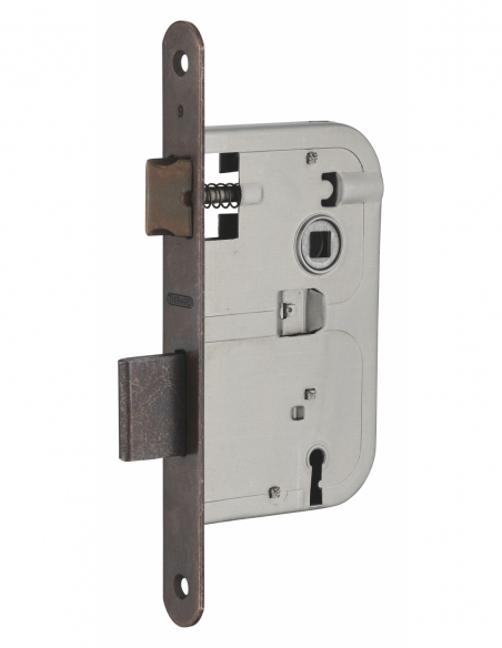 Vista aggiuntiva 2 di Serratura patent versione BR, asse 50 mm, interasse 70 mm, frontale bronzo, 1 chiave – THIRARD