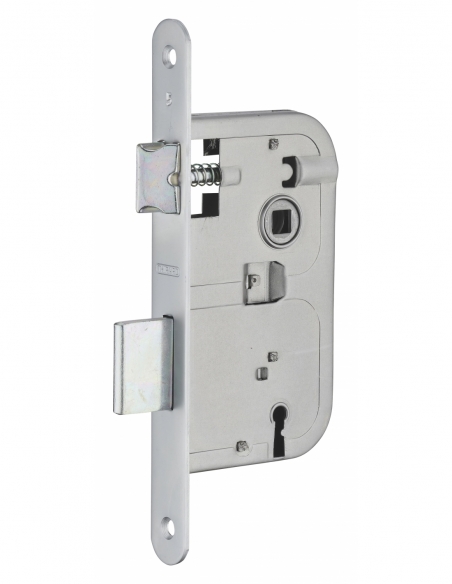 Serratura patent versione BR, asse 45 mm, interasse 70 mm, frontale cromato opaco, 1 chiave – THIRARD