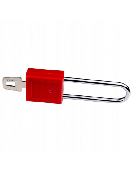 Lucchetto 40 mm con arco in acciaio 6 X 76 mm ROSSO, Lockout Tagout LOTO - THIRARD