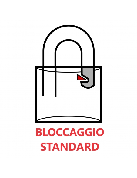 Vista aggiuntiva 3 di Lucchetto TYPE 1, 40mm arco semialto in acciaio, corpo ottone, 2 chiavi - THIRARD