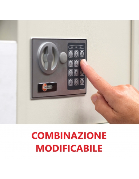 Vista aggiuntiva 4 di Cassetta di sicurezza Vincennes, serratura a codice elettronico, 2 catenacci, 16,5L - THIRARD