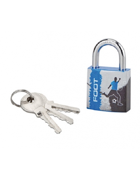 Lucchetto con chiave Line Sport, acciaio, interno, arco in acciaio, 30 mm, 3 chiavi – THIRARD