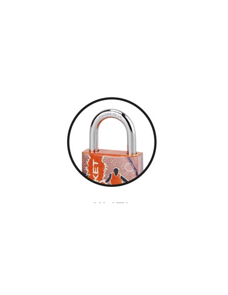 Vista aggiuntiva 2 di Lucchetto con chiave Line Sport, acciaio, interno, arco in acciaio, 30 mm, 3 chiavi – THIRARD