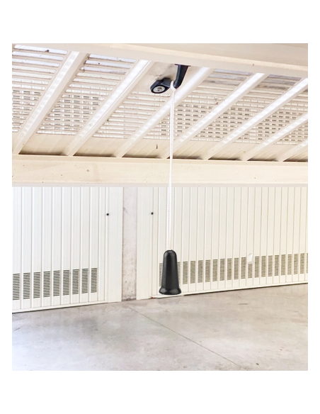 Vista aggiuntiva 3 di Maniglia singola a corda per porta basculante da garage, nera – THIRARD