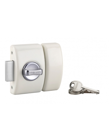 Serratura da applicare DESIGN 5 con pomolo, cilindro 45 mm, in acciaio, 3 chiavi – THIRARD