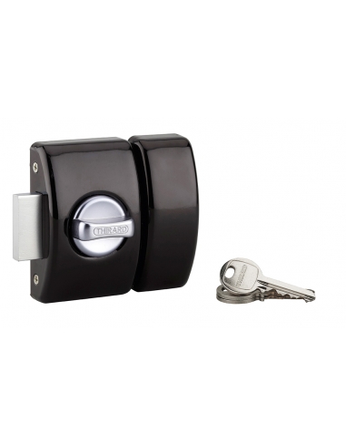 Serratura da applicare DESIGN 5 con pomolo, cilindro 45 mm, in acciaio, 3 chiavi – THIRARD