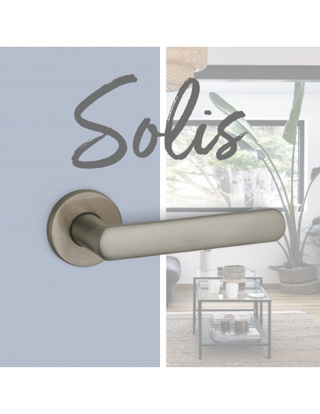 Maniglia su rosetta SOLIS, nichel satinato – THIRARD