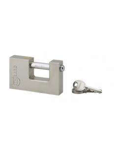 Lucchetto Land in acciaio, rettangolare 90mm, 3 chiavi, serrande, cancelli - THIRARD