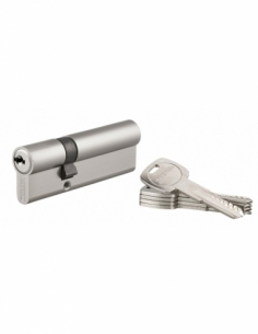 Cilindro europeo TRAFIC 6 30 x 60 mm, nichelato, anti-perforazione, anti-rottura, 5 chiavi piatte – THIRARD