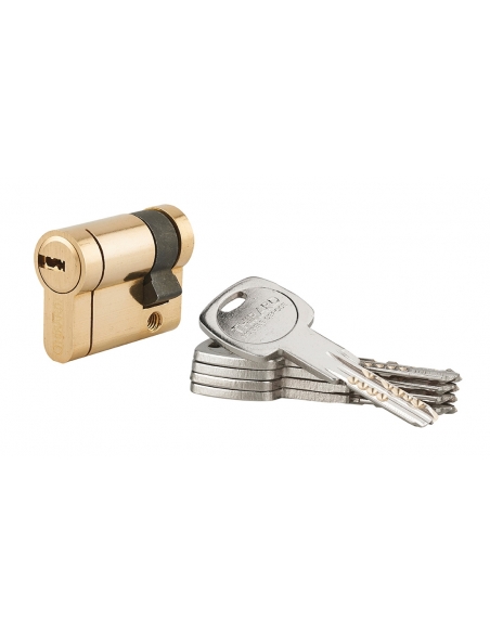 Cilindro europeo TRAFIC 12, 30 x 10 mm, ottone, 5 chiavi – THIRARD