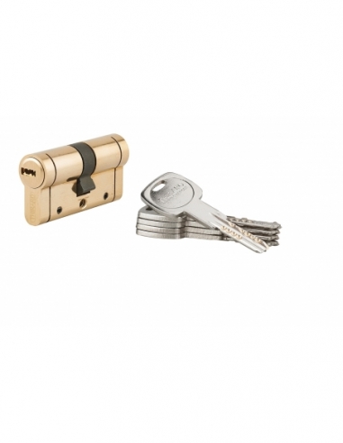 Cilindro europeo TRAFIC 12, 30 x 30 mm, ottone, 5 chiavi – THIRARD