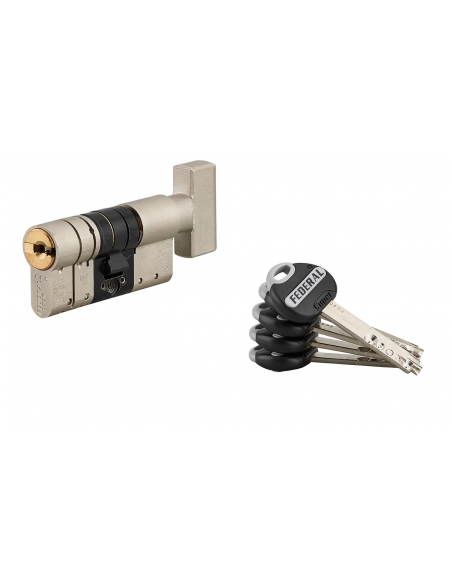 Cilindro europeo FEDERAL 2 con pomolo 32 x 32 mm, 5 chiavi – THIRARD