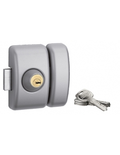 Chiavistello di sicurezza UNIVERSEL a doppio cilindro Ø 23 x 45 mm, argento, 6 perni, 4 chiavi – THIRARD