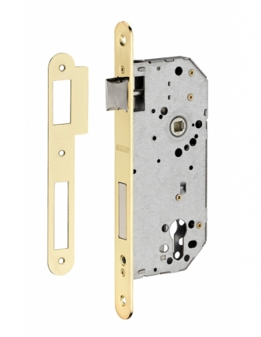 Cassa serratura asse 50 mm per cilindro, frontale finitura ottone – THIRARD
