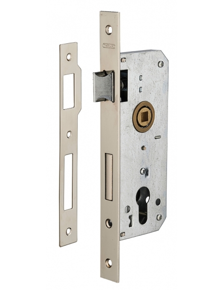 Cassa serratura da incasso per cilindro europeo, asse 35 mm, frontale nichelato – THIRARD