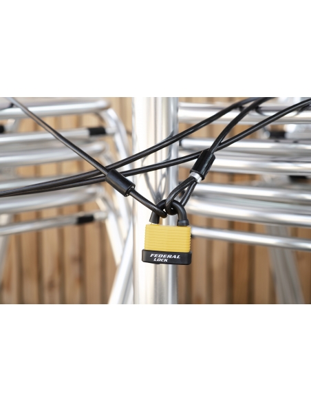 Vista aggiuntiva 5 di Cavo antifurto TWISTY Ø 8 mm, lunghezza 6 m, acciaio rivestito in PVC – THIRARD