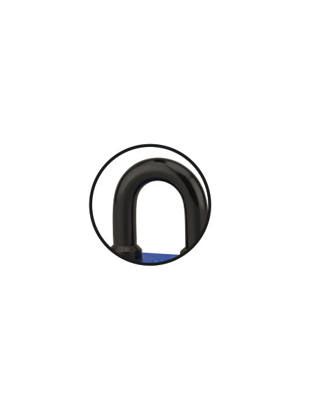 Vista aggiuntiva 2 di Lucchetto a lamelle, acciaio, da esterno, 65mm, rivestito in PVC, 2 chiavi in ottone nichelato - THIRARD