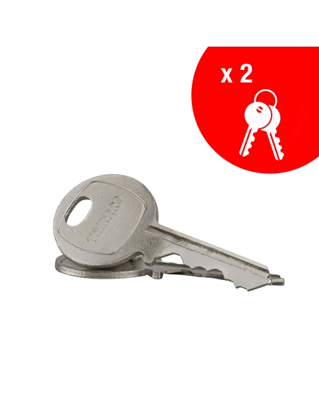 Vista aggiuntiva 3 di Lucchetto a lamelle 65 mm in acciaio, per interno, arco in acciaio, 2 chiavi – THIRARD
