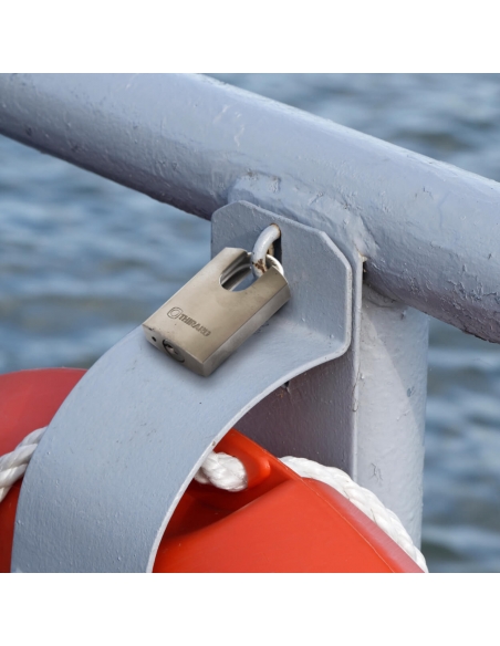 Vista aggiuntiva 3 di Lucchetto MARINOX 50 mm in acciaio inox nautico, 2 chiavi – THIRARD