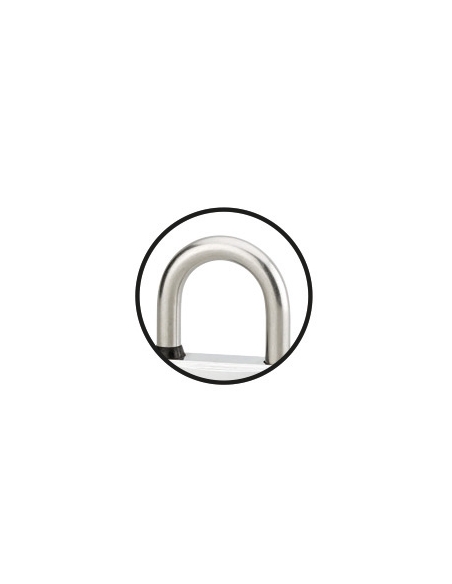 Vista aggiuntiva 2 di Set di 3 lucchetti 30 mm a chiave uguale, ottone cromato, arco inox, 6 chiavi – THIRARD