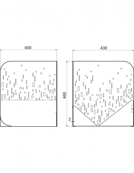 Porta legna nero per interni ed esterni Bristol, acciaio, 433x500 mm - THIRARD