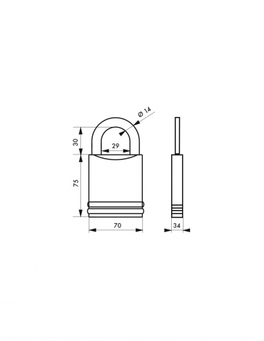 CAD 740 CP 70MM MANICO IN ACCIAIO AL MOLIBDENO SS CYL