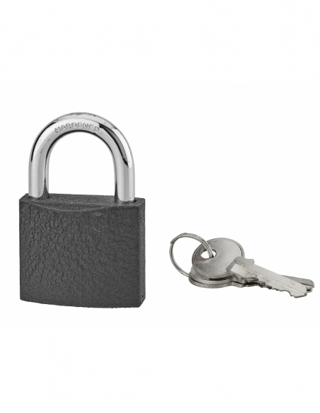 Lucchetto ACERA grigio 50 mm con arco in acciaio cementato, 3 chiavi – THIRARD