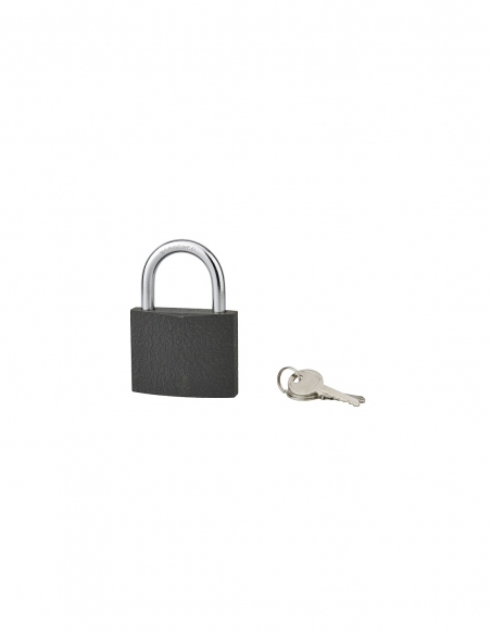 Lucchetto ACERA grigio 75 mm con arco in acciaio cementato, 3 chiavi – THIRARD