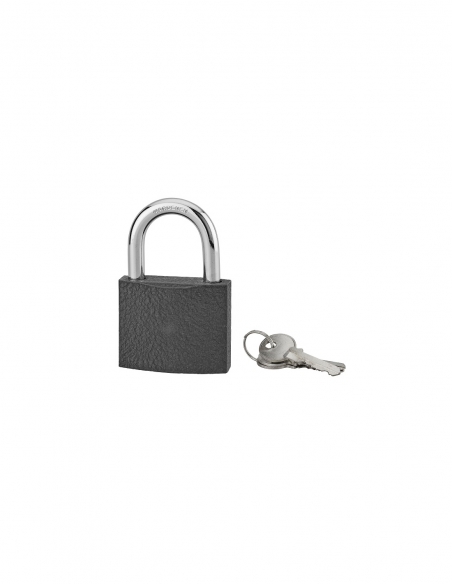 Lucchetto ACERA grigio 60 mm con arco in acciaio cementato, 3 chiavi – THIRARD