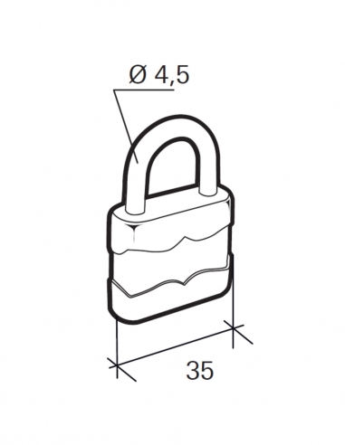 LUCCHETTO AUTO 22 35 VERNICIATO 2CL