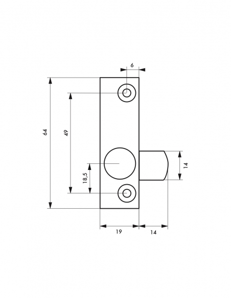 Serratura a cilindro per finestra metallica, 1 chiave - THIRARD