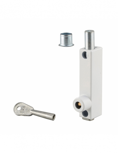 Serratura con chiave per finestre e porte, bianca, 1 chiave - THIRARD
