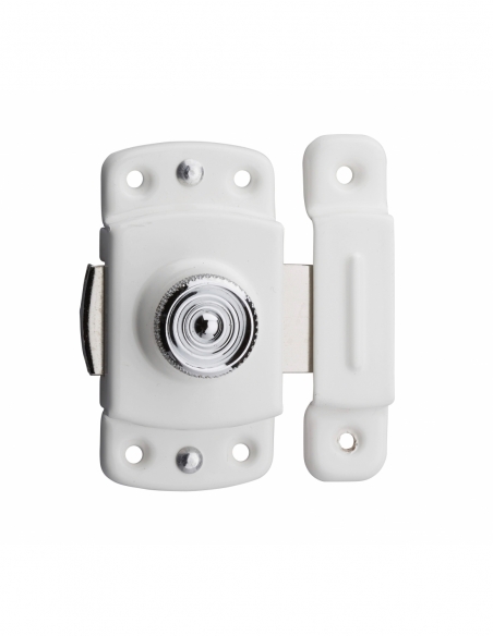 Serratura per ante di mobili, 35 mm, bianca - THIRARD