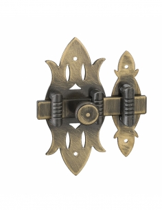 Serratura per mobili Rustique, 40x90 mm, ottone patinato - THIRARD