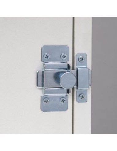 Catenaccio in acciaio zincato, chiavistello piatto da 18 mm per mobili - THIRARD