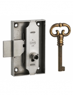 Serratura per mobile, acciaio lucido, 50 mm, destra, 1 chiave – THIRARD