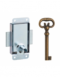 Serratura con alette 30 mm in acciaio zincato, 1 chiave – THIRARD