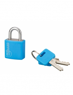Lucchetto TYPE 1 ALU COLOR 20 mm, blu, corpo in alluminio, 2 chiavi – THIRARD