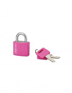 Lucchetto a chiave Tipo 1 Rosa, per interno, 30 mm, alluminio, 2 chiavi – THIRARD