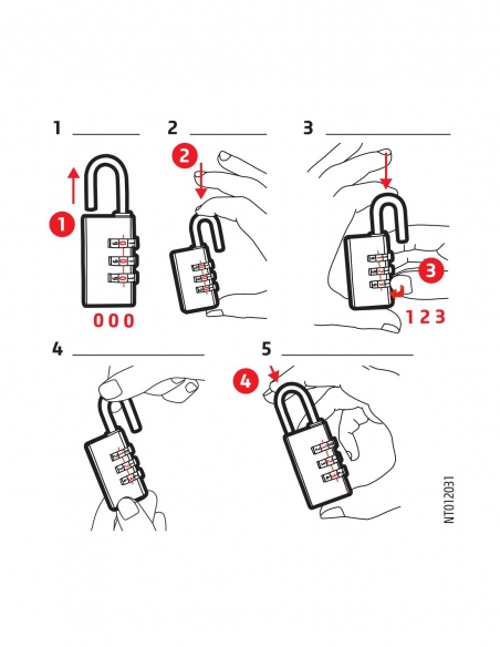 Lucchetto a combinazione Maxium Color Verde, per interno, alluminio, 30 mm – THIRARD