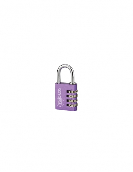 Lucchetto TYPE 1 ALU CODE 40 mm, viola, corpo in alluminio – THIRARD