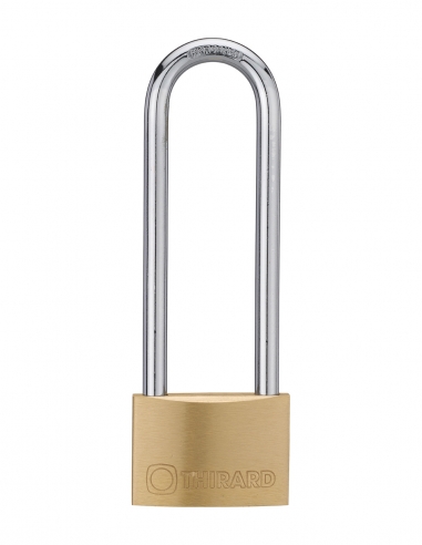 Lucchetto a chiave Tipo 1+, per interno, ottone, arco alto in acciaio, 60 mm, 2 chiavi – THIRARD