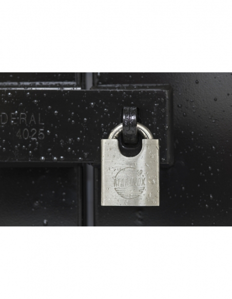 Lucchetto a chiave Marinox, acciaio inox, per esterno, arco protetto in acciaio inox, 50 mm, 2 chiavi – THIRARD