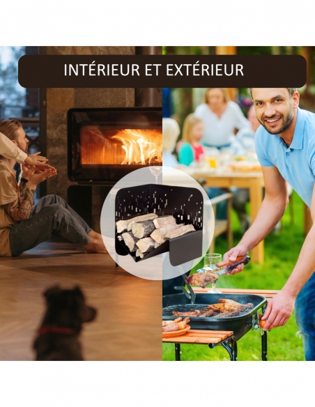 Portalegna Bristol nero per interno ed esterno, acciaio, 433 x 500 mm – THIRARD