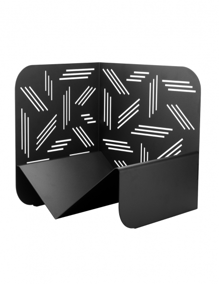 Portalegna Pattern nero per interno ed esterno, acciaio, 433 x 500 mm – THIRARD